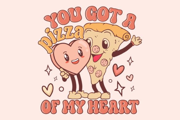 Crafting a Retro Valentine's Day Pizza Graphic