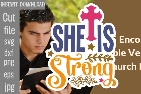 She is Strong SVG: A Crafts Graphics Asset for Empowering Designs